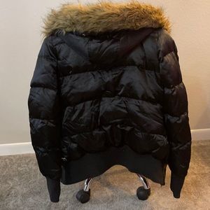 Pink Victoria’s Secret puffy coat